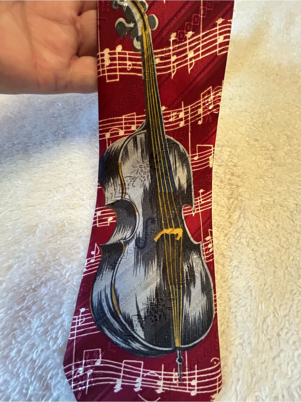 🎁3 for $30 - Red Musical Cello Tie